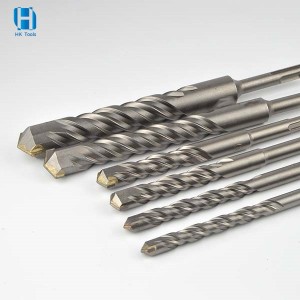 S4 Flutes SDS Plus Hammer Drill Bit Tungsten Carbide For Concrete Wall Stone