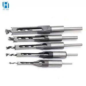 High Speed Steel Woodworking Square Hole Drill Bit Auger Mortising Chisel Drill