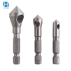 3PCS Zero-flute Hexagonal Shank Countersink Drill Bit Set For Woodworking Hole Opener