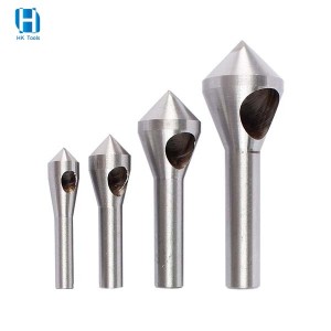 4PCS HSS 4241 Countersink Chamfer Tool Deburring Tool Set Metal Wood Drill Bits
