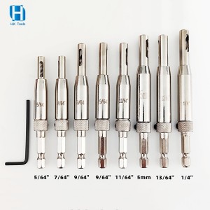 4/7/8Pcs Hex Shank Self Centre Door Lock Hinge Drill Bit For Woodworking with Hex Wrench