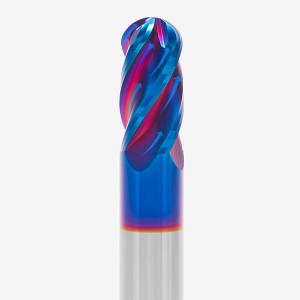 HRC65 4 Flutes Carbide Ball Nose End Mill/CNC Milling Cutter/Endmill For Hardened Heated Steel