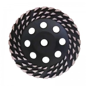 HKTools Customized Angle Grinder Arrow Segment Concrete Diamond Cup Grinding Wheel For Granite Marble