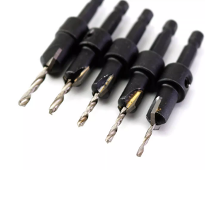 HSS Countersink Drill Bits 1/4” Quick Change Hole Hex Shank Screw Carpentry Countersink Bit Wood Hole Reamer