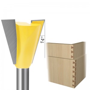 Dovetail Router Bit 1/4 Inch Shank Wood Milling Cutter Tipped CNC Automatic Router Bit