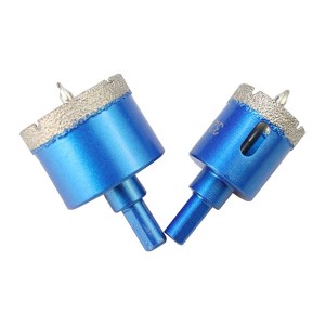Factory Direct Triangle Shank Brazed Diamond Hole Saw With Positioning Drill Bit for Ceramic Tile Glass Core Drill Bit
