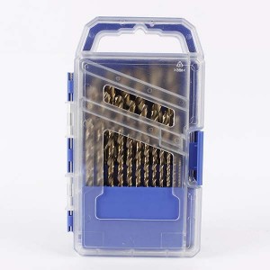 29PCS Inch Sizes HSS-Co Twist Drill Bits Set With Metal Box For Stainless Steel