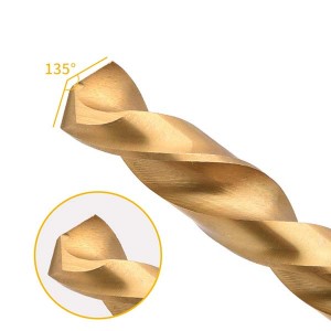 Hex Shank HSS Twist Drill Bit Titanium Coated 1.5-13mm For Stainless Steel