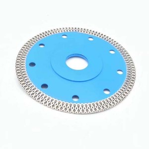 10mm Hot Pressed Mesh Turbo Diamond Saw Blade With Flange For Porcelain Ceramic