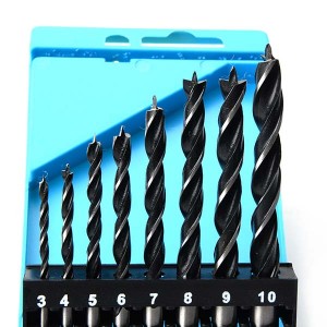 8PCS High Carbon Steel Brad Point Drill Bit Set 3-10mm For Precision Drilling In Wood