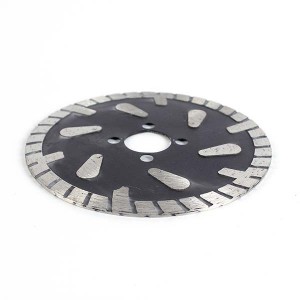 Water Drop Hot Press Turbo Rim Diamond Saw Blade For Marble Cutting