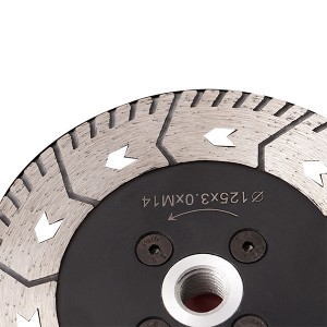 125mm M14 Double-Sided Diamond Saw Blade Grinding Slice Sharp Type With Flange