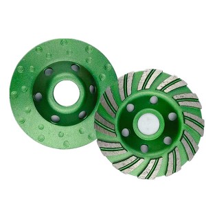 100mm Turbo Diamond Segment Grinding Cup Wheel For Marble Tile Concrete