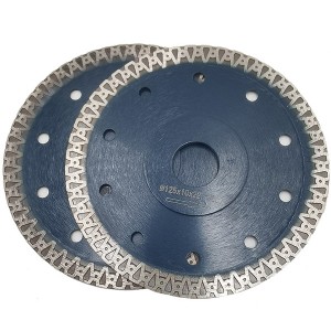 5″ 125mm Hot Press Mesh Turbo Diamond Saw Blade Reinforced Substrate For Granite Marble