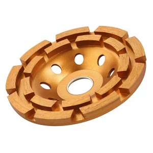 115mm Abrasive Double Row Diamond Cup Grinding Wheel For Granite /Marble /Concrete/Floor