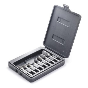8PCS Carbide Rotary Burr Set Double Slots Grinding Polishing Carving Tool For Die Grinder Kits