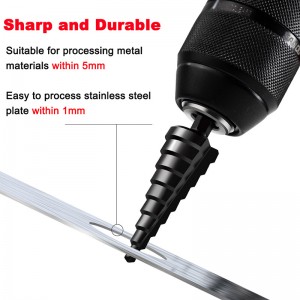 Straight Flute Step Drill Bit Hexagonal Shank For Steel Plate Drilling
