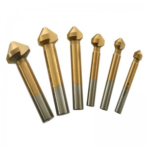 3 Flutes Countersink Drill Bit Set 6Pcs For Chamfering Deburring