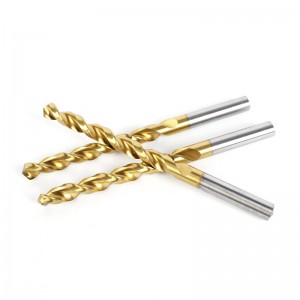 HSS6542 Titanium Coated Twist Drill bits Straight Shank For Stainless Steel DIN338