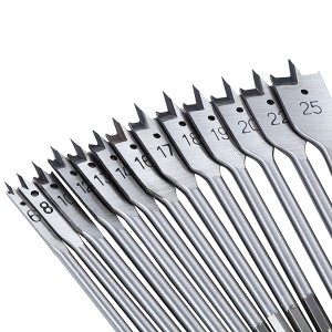 13PCS 6-25mm Wood Spade Drill Bit Set With Wooden Case For DIY Woodworking Carpenters
