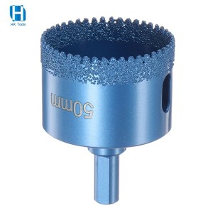 50mm Serrated Brazed Diamond Drill Bit Hole Saw For Glass Tile Stone Ceramic