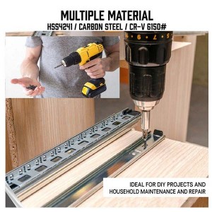 246pcs Tool Set Woodworking Spade HSS Titanium Twist Drill Bits Countersink Screwdriver Hole Saws Drill Bit Set