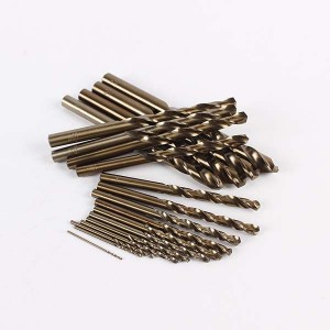 19PCS 1-10mm Fully Ground HSS-Co Twist Drill Bit Set For Stainless Steel Drilling