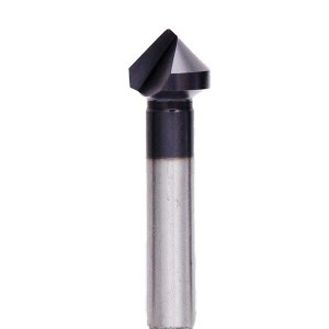 90 Degree AlTiN Coated Chamfer Countersink Drill Bit 3 Flutes For Deburring Reaming Chamfering
