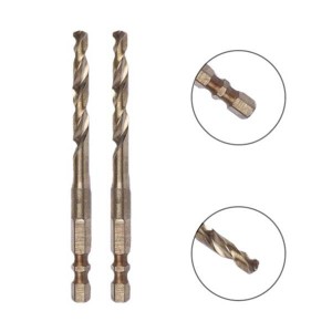 High Quality HSS Co M35 Double R-slot Hex Shank Twist Drill Bit For Metal