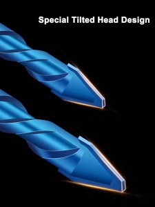 Tilted Eccentric Drill Bits Hex Shank Triangular Drill Bit Ceramic Glass Common Brick