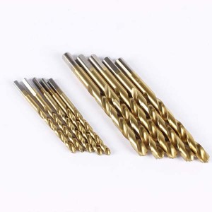 6542 HSS Pilot Point Twist Drill Bit Titanium Coated Fully Groud For Metal Alloy Drilling