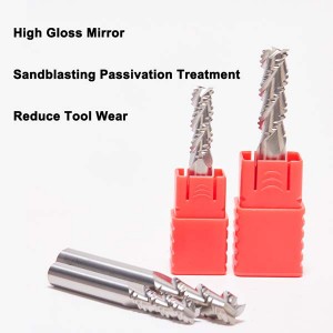 HRC55 Solid Carbide CNC Aluminium Router Bit 3 Flutes Roughing End Mill Cutters For Aluminum Alloy