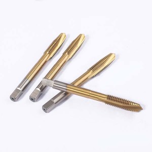 M8 HSS Titanium Coated Spiral Pointed Machine Taps Threading Tools For CNC Machine