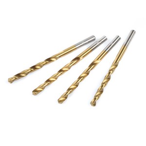 HSS4241 Titanium Coated Twist Drill Bit Rolled 1-20mm For Metal Wood Drilling