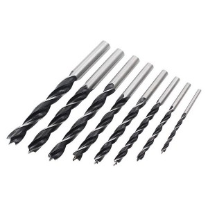 Wholesale Brad Point Drill Bits Set 3-10mm Round Shank For Woodwork Drilling