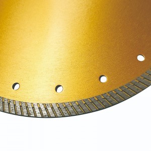 Cold Pressed Sintered Fine Turbo Diamond Saw Blades Precise Cutting For Granite