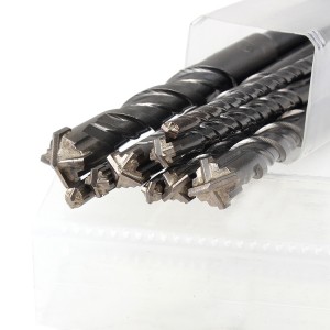 9PC SDS Plus Shank Hammer Drill Bit Set 160mm Cross Tips For Concrete