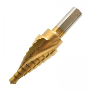 5PCS Inch Size HSS TiN Coated Step Drill Bit Spiral Flute For Reaming Tools