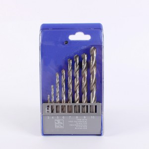 8PC HSS Straight Shank Drill Bit Set 3-10mm Plastic Box For Metal
