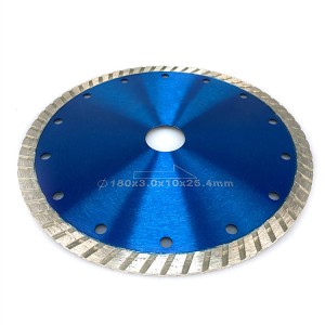 Hot Pressed Diamond Saw Blade Turbo Rim 180mm For Granite Marble