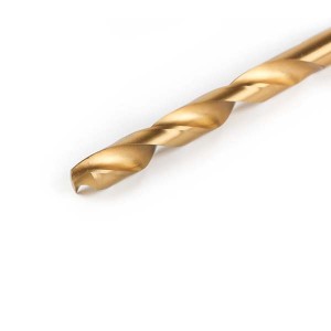 HSS4241 Titanium Coated Twist Drill Bit Rolled 1-20mm For Metal Wood Drilling