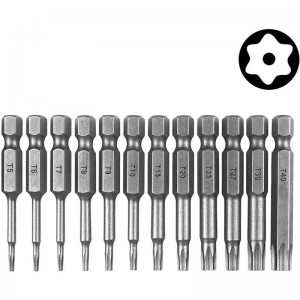 11PCS 1/4″ Hexagonal Drive Torx Power Bit Star Head Screwdriver Bit Set Tool