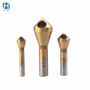 Countersink Drill Bit Set Chamfer Deburring Tool with 90 Degree Center Countersink Bit for Wood