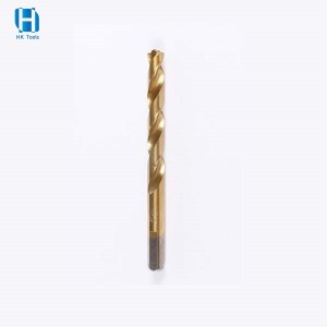 6542 HSS Pilot Point Twist Drill Bit Titanium Coated Fully Groud For Metal Alloy Drilling