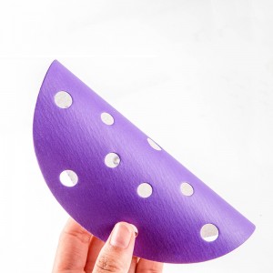 High Quality Sanding Disc 150mm Purple Ceramic Abrasive Hook and Loop Sanding Paper Disc For Polishing Car