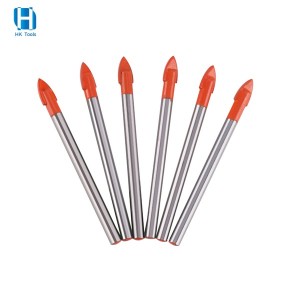 Round Shank Carbide Single Tip Tile Glass Drill Bit For Glass Ceramic Drilling