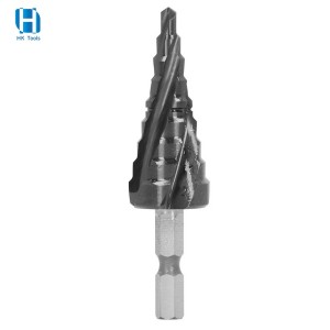 HSS M35 4 Cutting Blades Spiral Flutes Tialn Cobalt Step Drill Bit 4-20mm for Stainless Steel