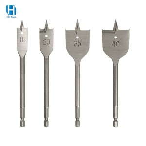 High-Carbon Steel Spade Wood Paddle Flat Drill Bit Set For Woodworking