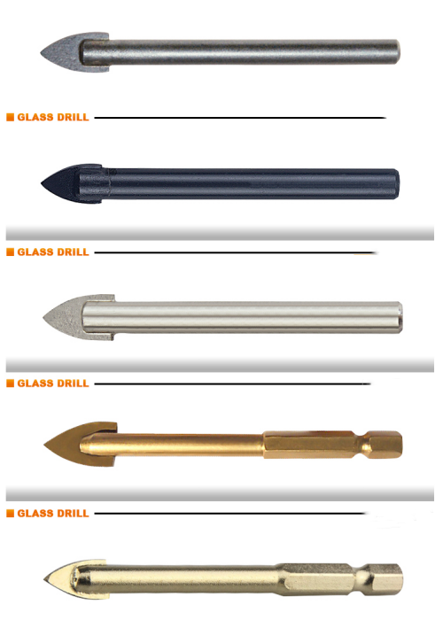 spear tip glass drill bit color