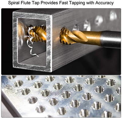 Tarauds à machine HSS à flûte hélicoïdale pour tarauder les outils de  filetage de contrefort